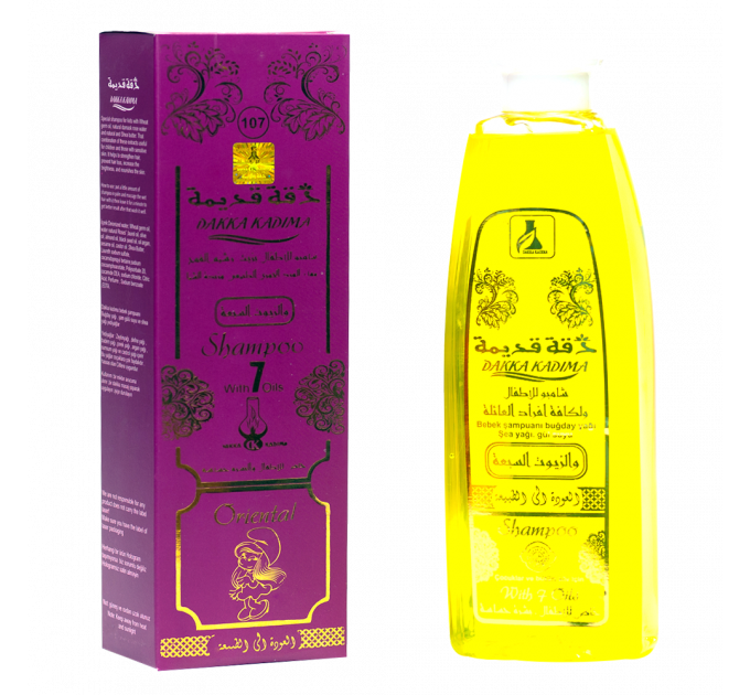 DAKKA KADIMA 540ml Шампунь №107 с 7 масел,Специально для детей и для тех у кого кожа чувствительна. укрепляет волосы